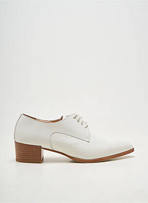 Derbies bout pointu talon de 4 à 6cm blanc PERTINI femme