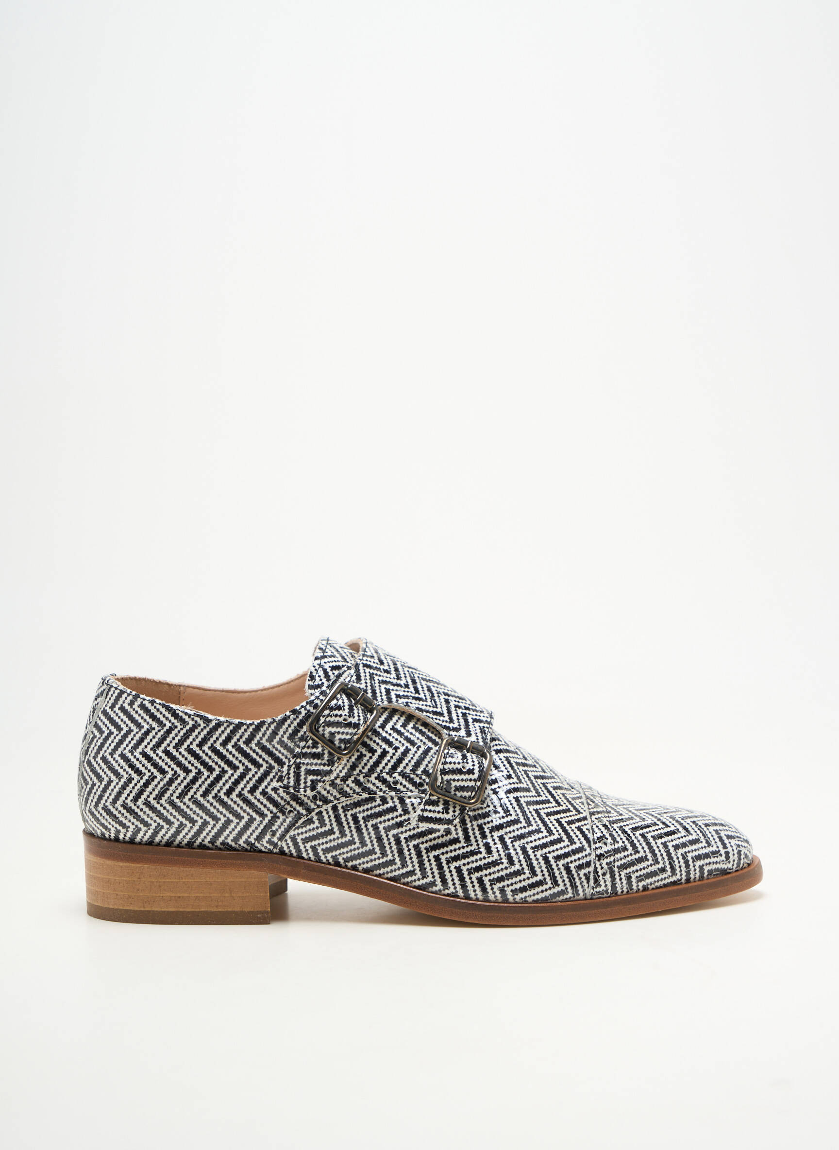 Derbies matière lisse talon plat jusqu'à 3cm noir PERTINI femme