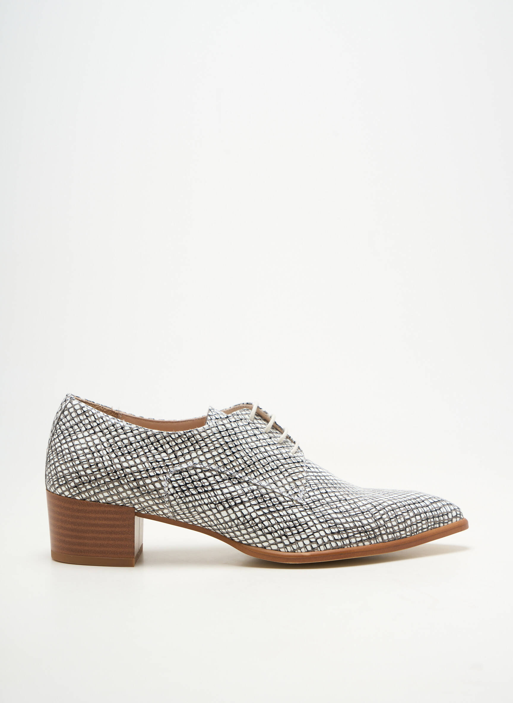 Derbies bout pointu talon de 4 à 6cm blanc PERTINI femme