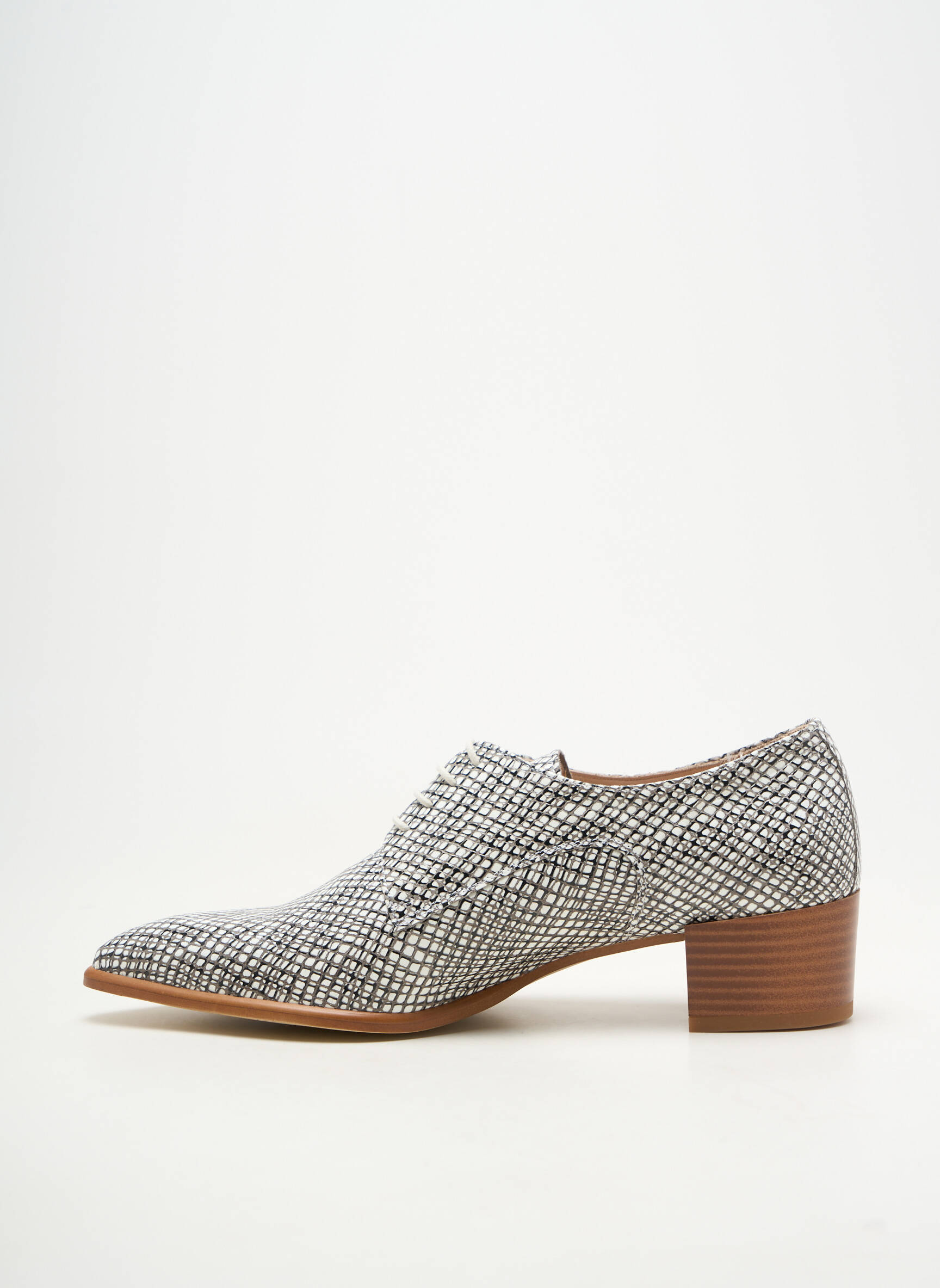 Derbies bout pointu talon de 4 à 6cm blanc PERTINI femme