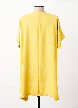 Tunique manches courtes coupe fluide jaune FA CONCEPT femme
