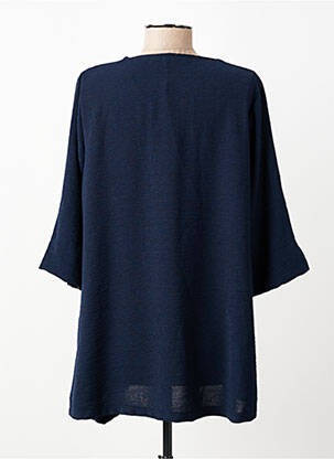Tunique manches longues col v bleu FRANCK ANNA femme
