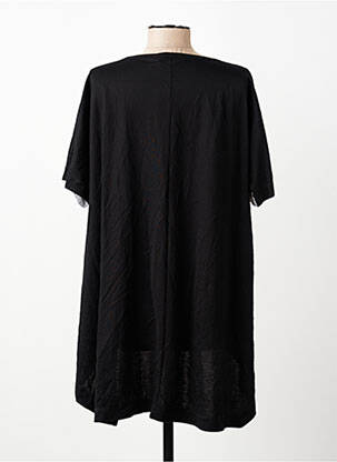 Tunique manches courtes coupe fluide noir FA CONCEPT femme