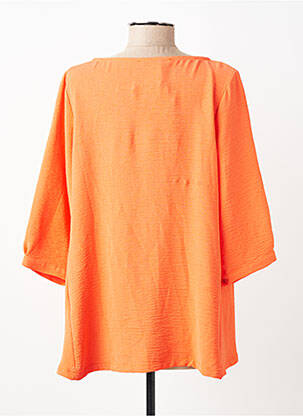 Chemisier coupe droite manches 3/4 orange FRANCK ANNA femme