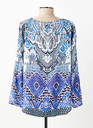 Top imprimé fantaisie manches longues bleu PAUSE CAFE femme