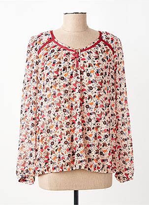 Blouse légère et transparente manches longues beige TERRE DE FÉES femme