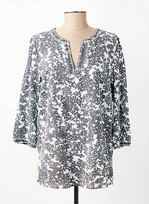 Blouse imprimé fantaisie manches 3/4 gris OLSEN femme