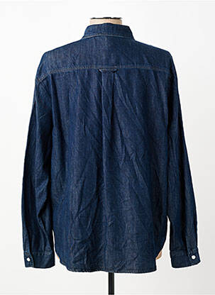 Chemisier coupe droite manches longues bleu TONI femme