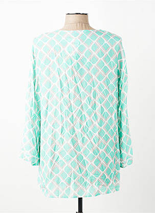 Blouse imprimé fantaisie manches longues vert FRANK WALDER femme