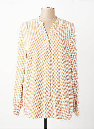 Chemisier imprimé fantaisie manches longues beige OLSEN femme