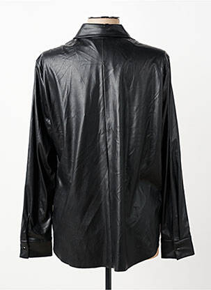 Chemisier coupe droite manches longues noir TONI femme