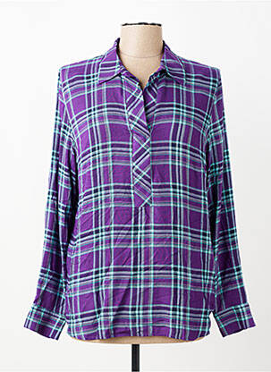 Chemisier coupe cintrée manches longues violet OLSEN femme