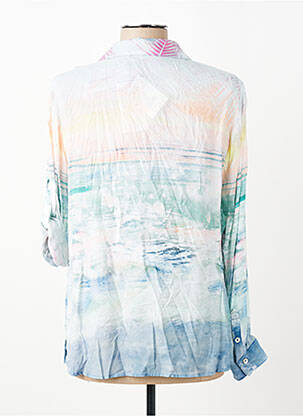 Chemisier imprimé fantaisie manches longues bleu RABE femme