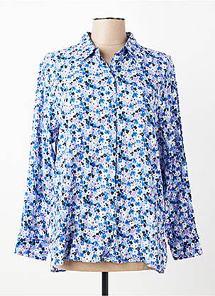 Chemisier coupe cintrée manches longues bleu OLSEN femme