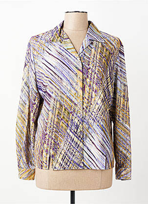 Chemisier imprimé fantaisie manches longues violet PIER BÉ femme