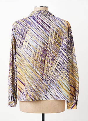 Chemisier imprimé fantaisie manches longues violet PIER BÉ femme