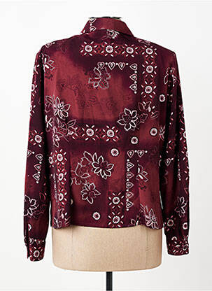 Chemisier imprimé fantaisie manches longues rouge PIER BÉ femme