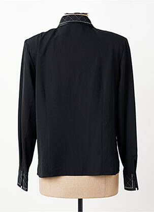 Chemisier coupe droite manches longues noir PRUNELLE femme