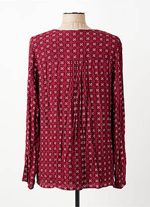 Blouse imprimé fantaisie manches longues rouge OLSEN femme