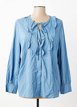 Blouse col rond manches longues bleu OLSEN femme