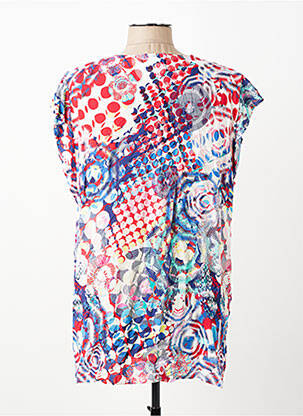Top imprimé fantaisie sans manche bleu FA CONCEPT femme