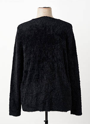 Gilet manches longues col rond noir OLSEN femme