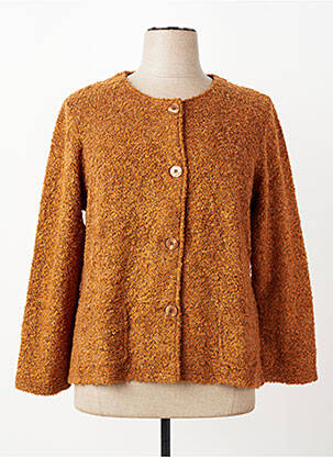 Gilet manches longues col rond marron RABE femme