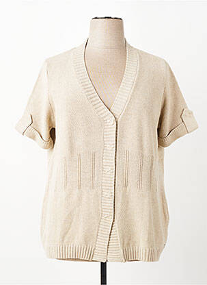 Gilet manches courtes coupe droite beige OLSEN femme