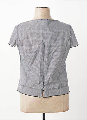 Top col carré manches courtes noir PAUPORTÉ femme