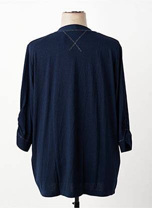 Gilet manches longues col v bleu RABE femme