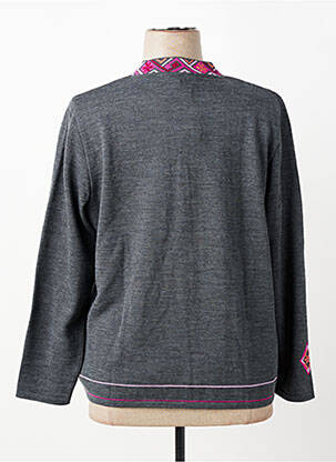 Gilet manches longues col rond gris PAUPORTÉ femme