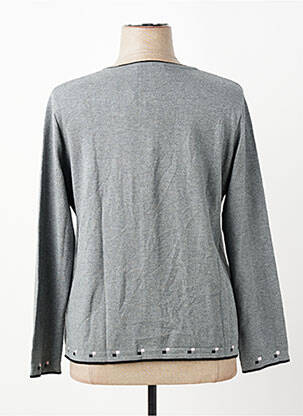 Gilet manches longues col rond gris TELMAIL femme