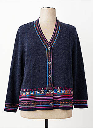 Gilet manches longues stretch bleu PAUPORTÉ femme