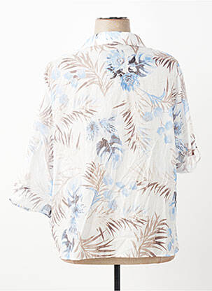 Chemisier manches courtes manches courtes bleu FRANK WALDER femme