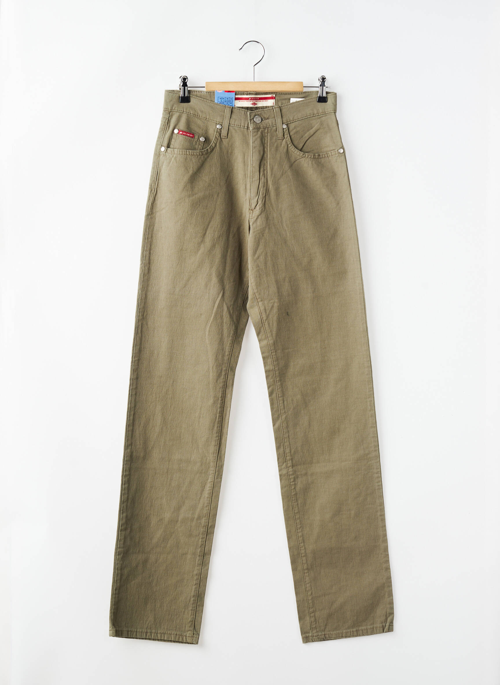 Pantalon droit fermeture zippée sous rabat boutonné vert LEE COOPER femme