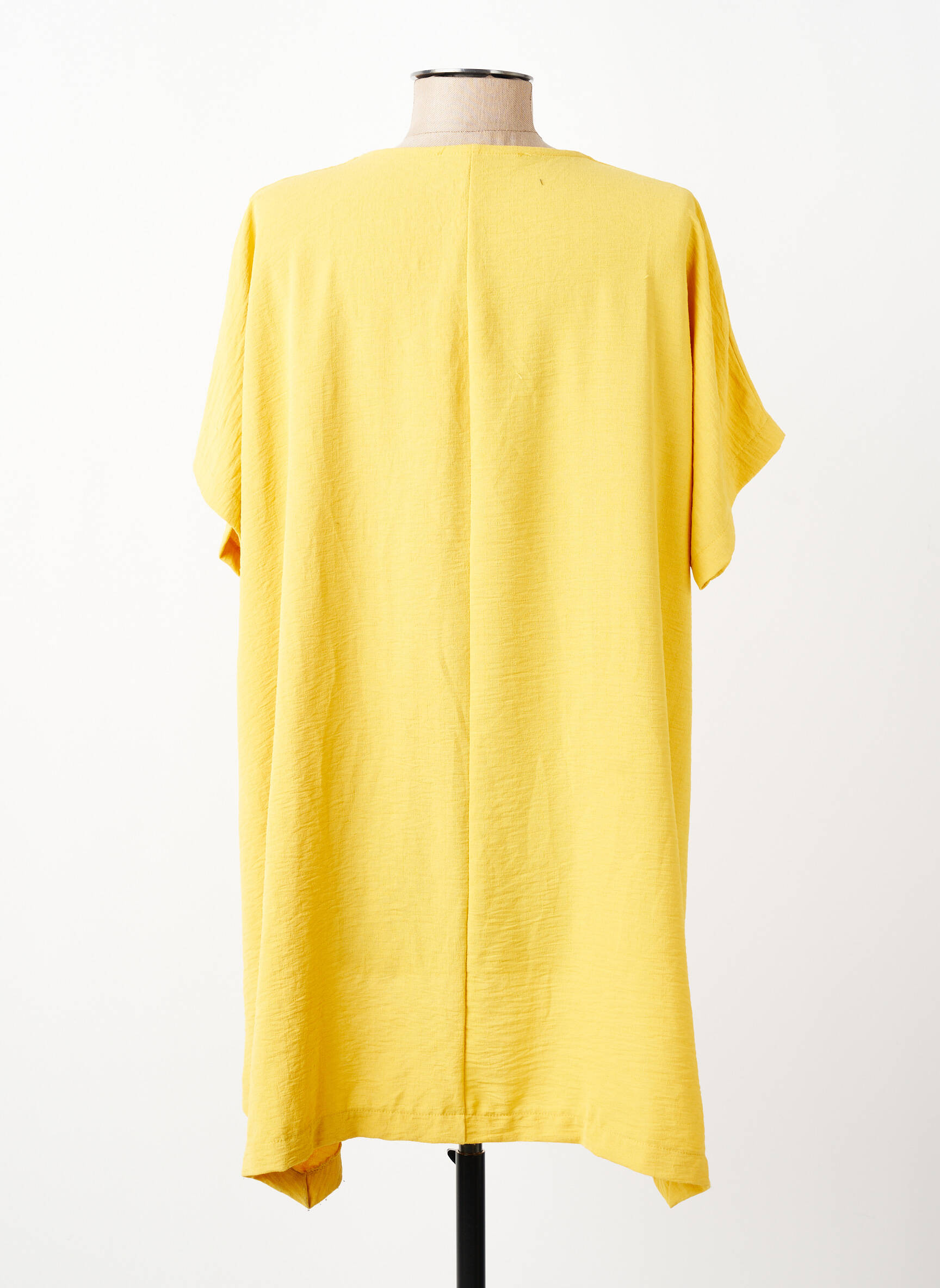 Tunique manches courtes coupe fluide jaune FA CONCEPT femme