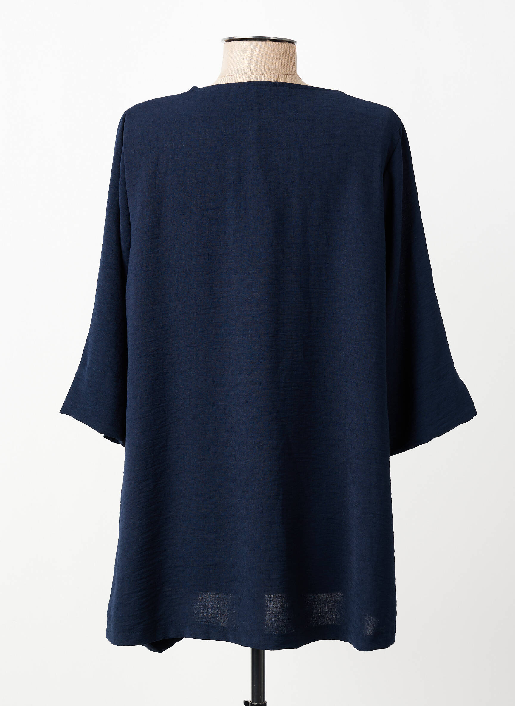 Tunique manches longues col v bleu FRANCK ANNA femme