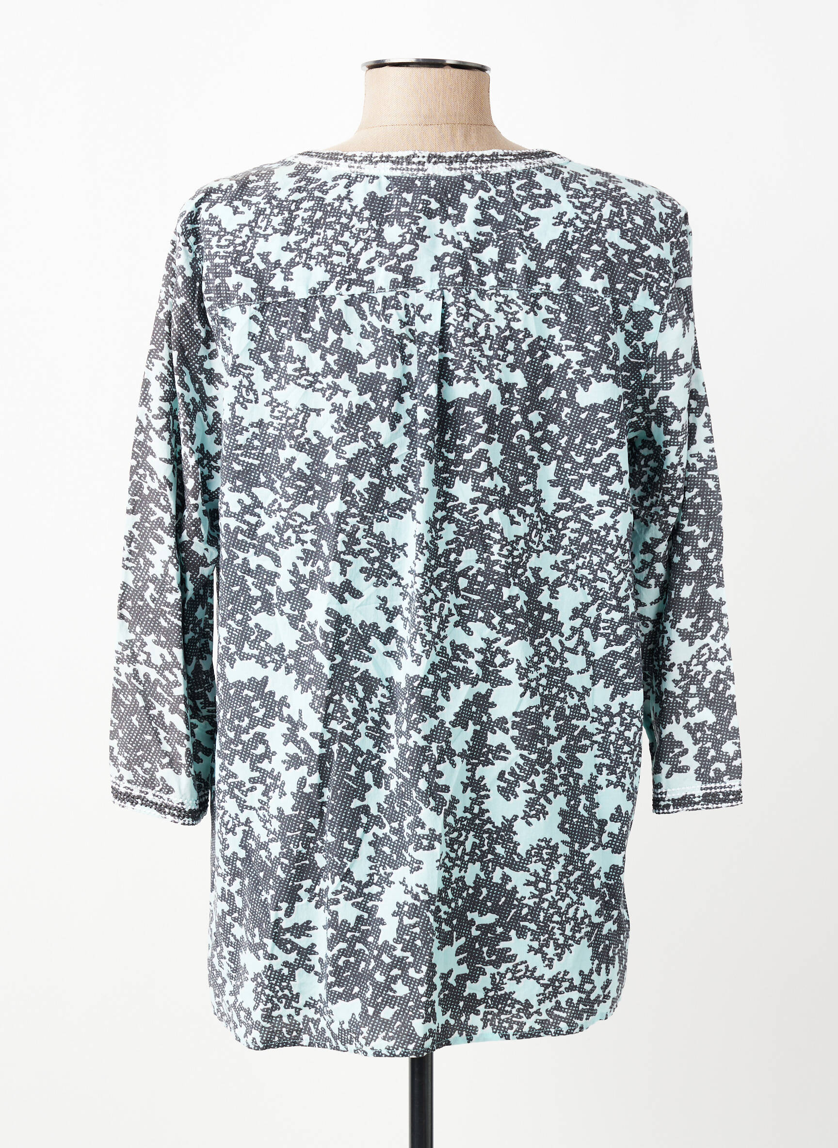 Blouse imprimé fantaisie manches 3/4 gris OLSEN femme