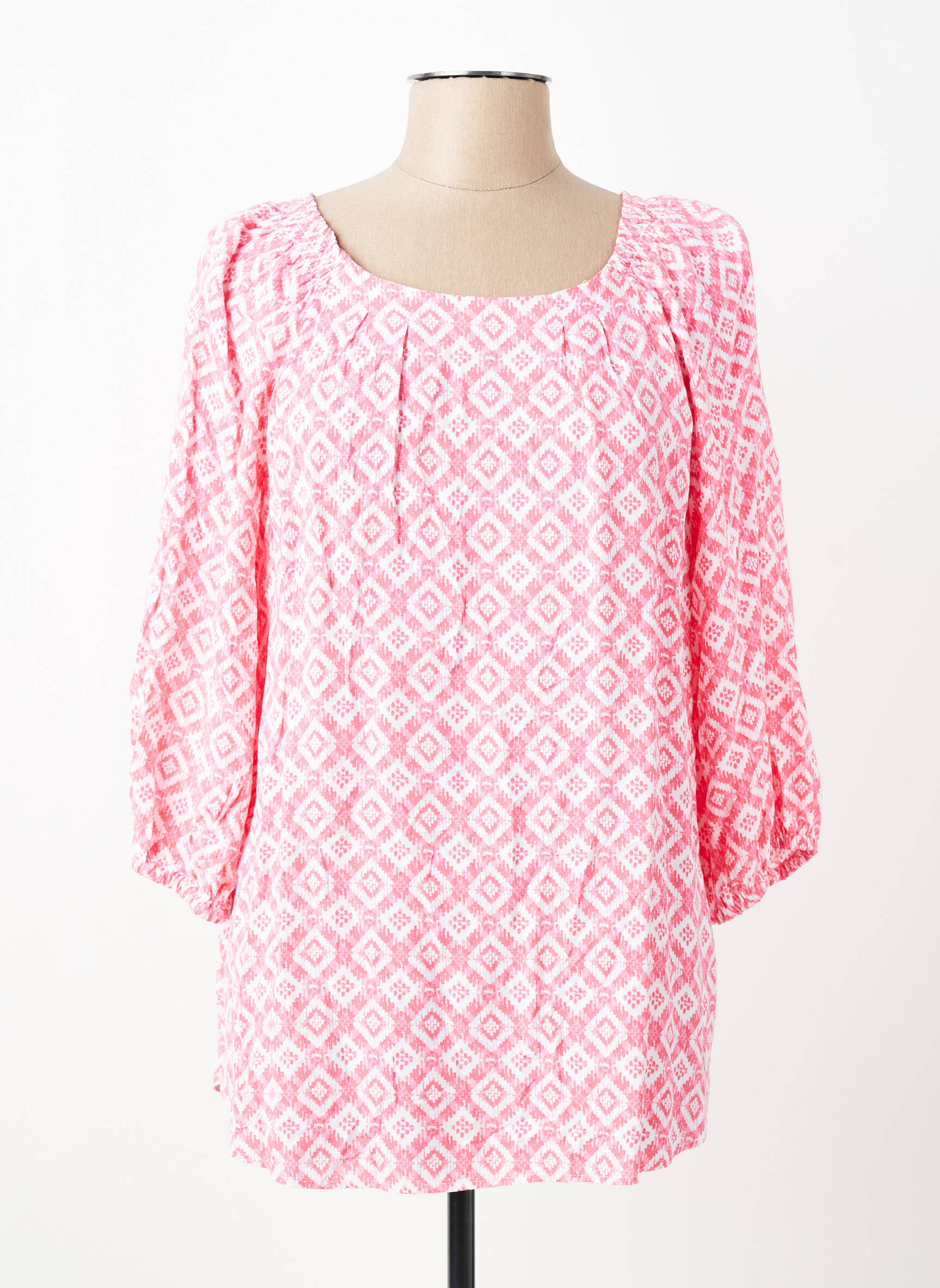 Blouse imprimé fantaisie manches longues rose OLSEN femme