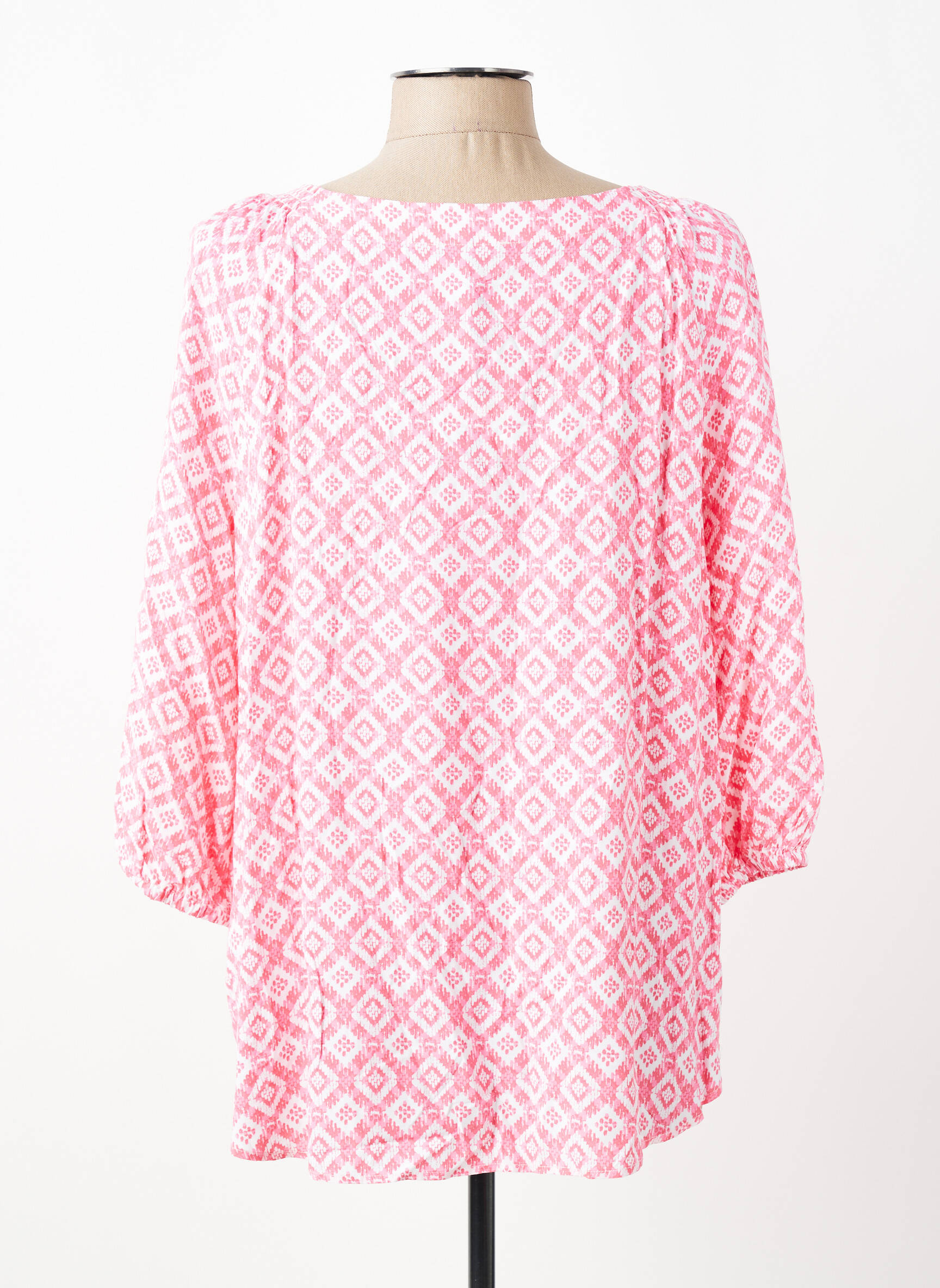 Blouse imprimé fantaisie manches longues rose OLSEN femme