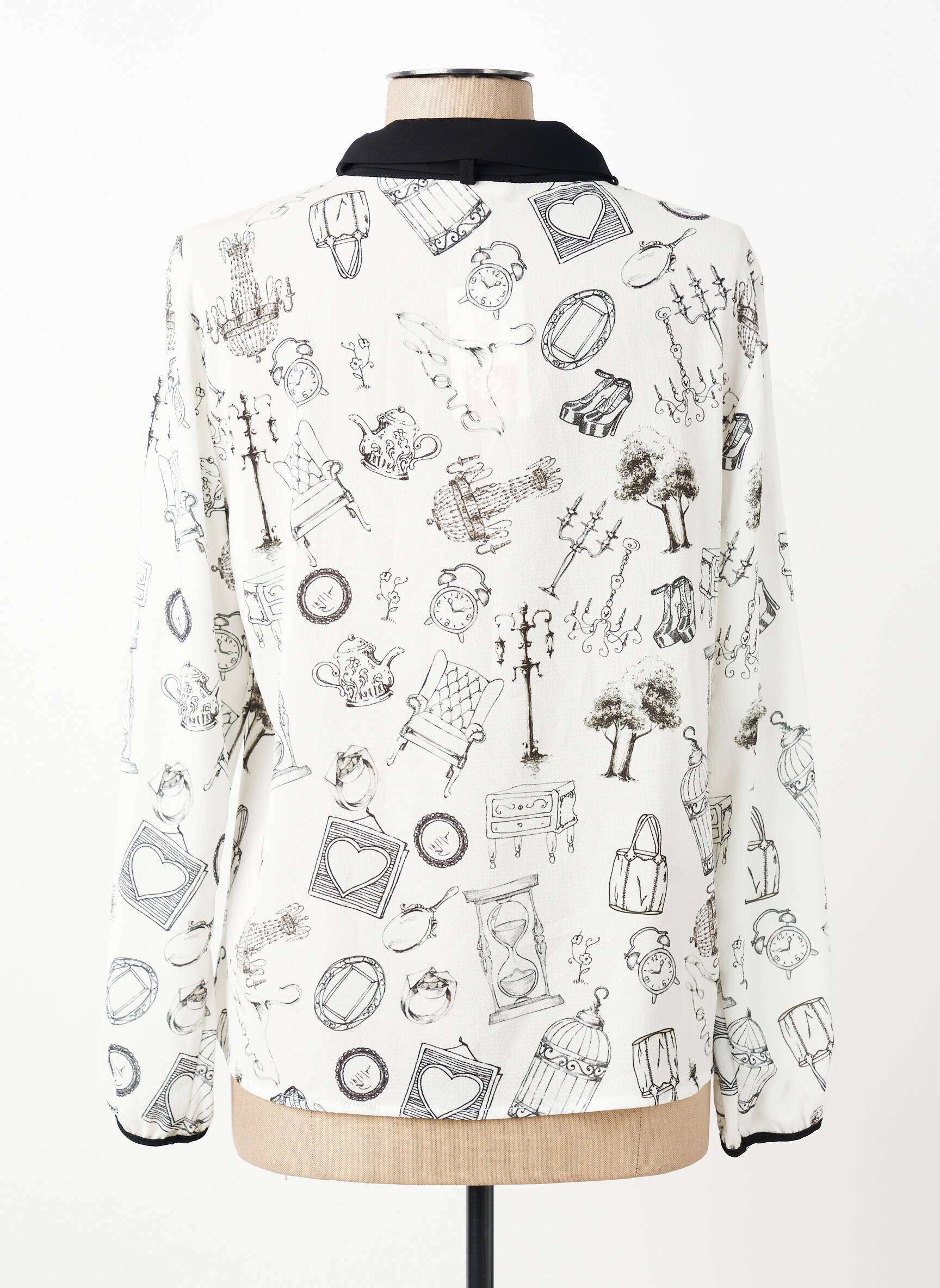 Blouse légère et transparente manches longues blanc TERRE DE FÉES femme