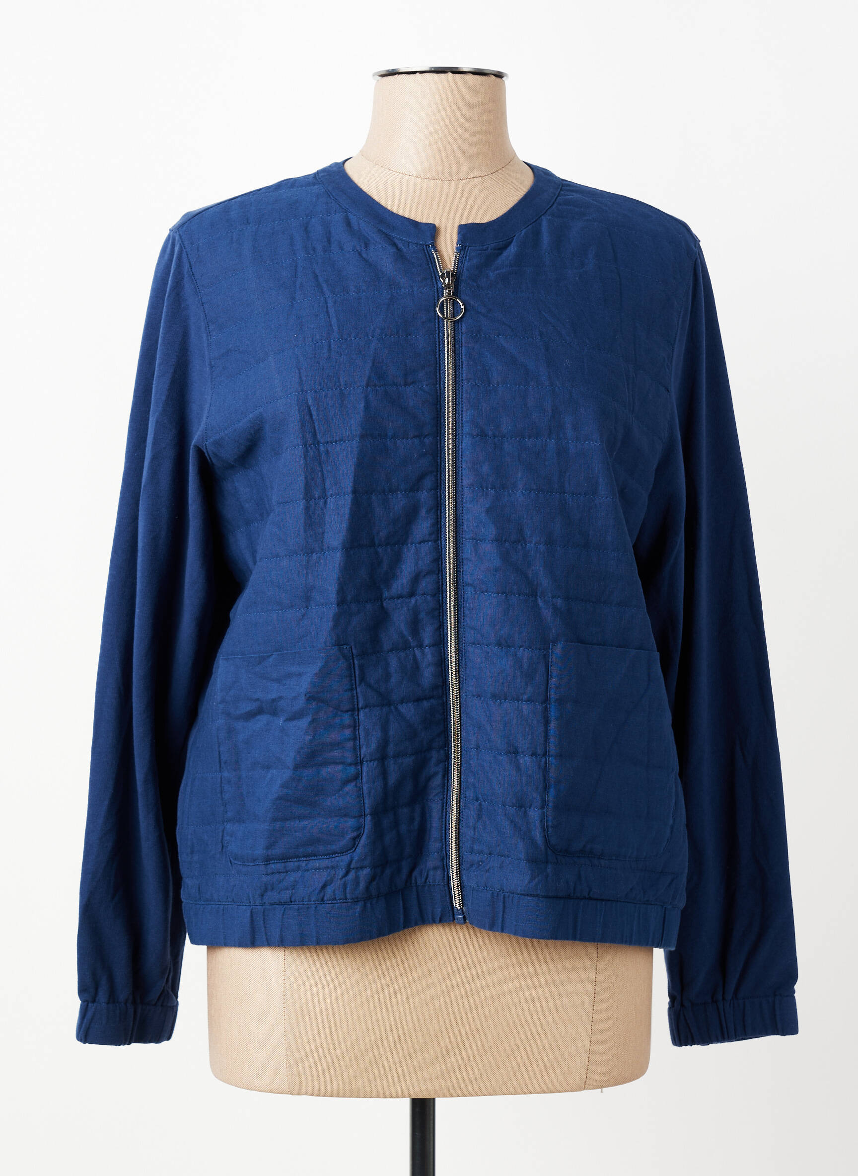 Veste casual col rond bleu OLSEN femme
