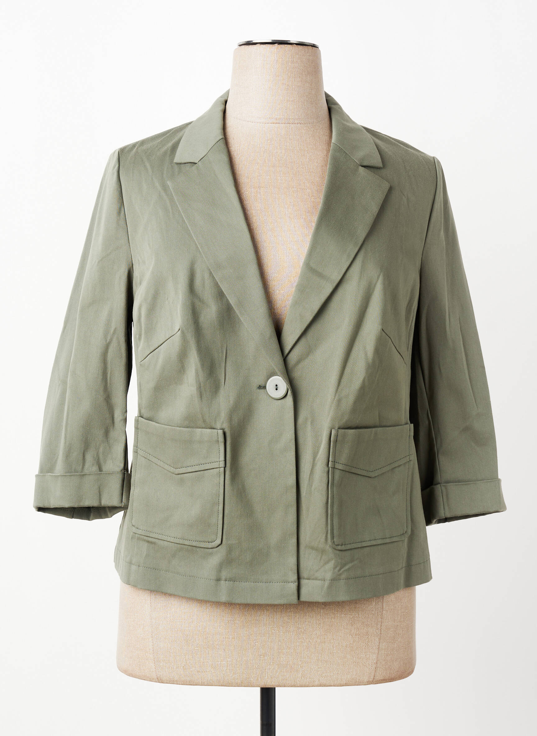 Blazer manches longues vert FRANK WALDER femme