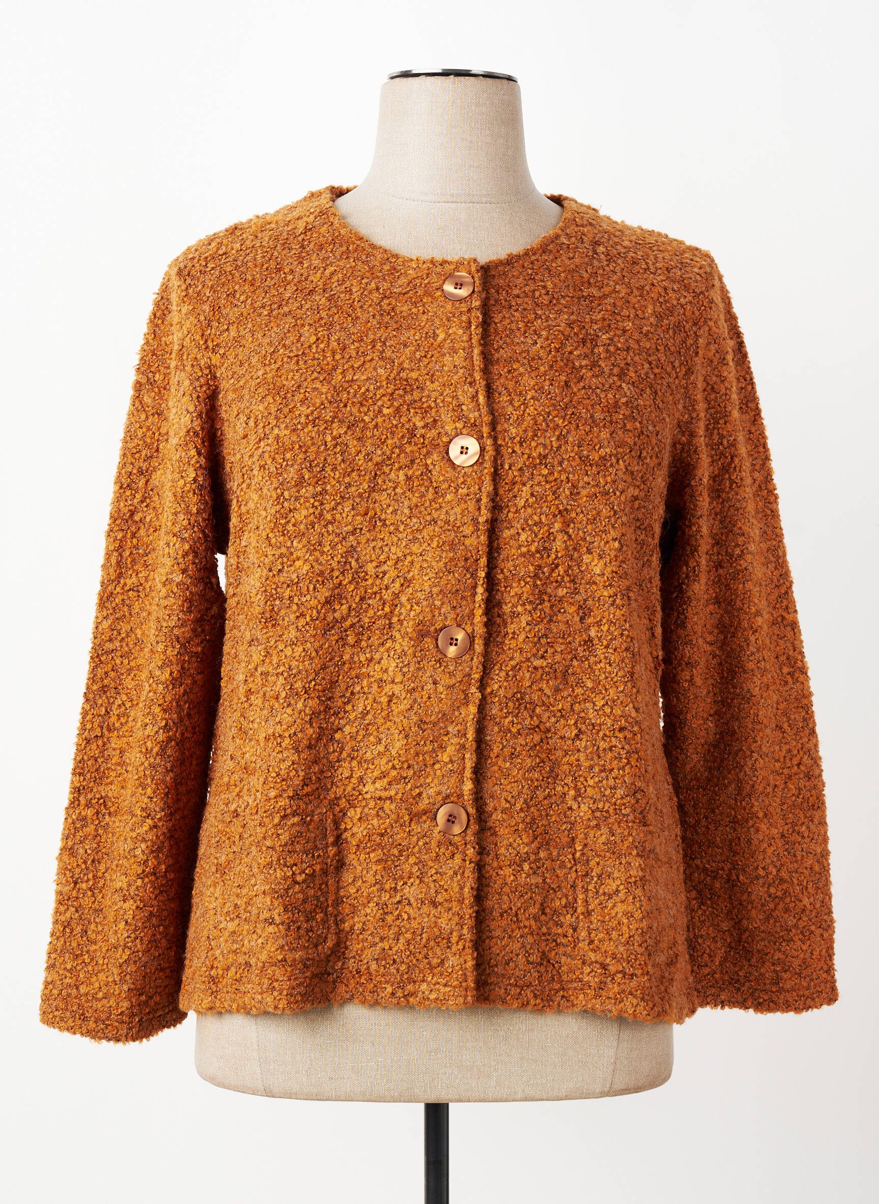 Gilet manches longues col rond marron RABE femme