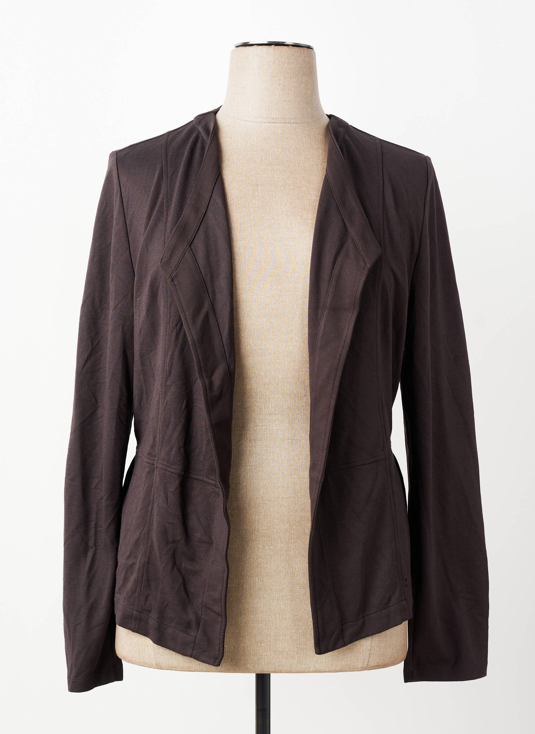 Gilet manches longues coupe cintrée marron OLSEN femme