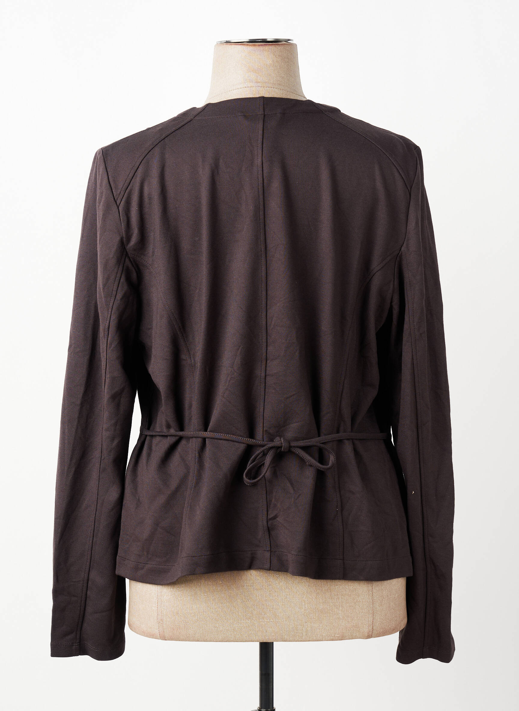 Gilet manches longues coupe cintrée marron OLSEN femme
