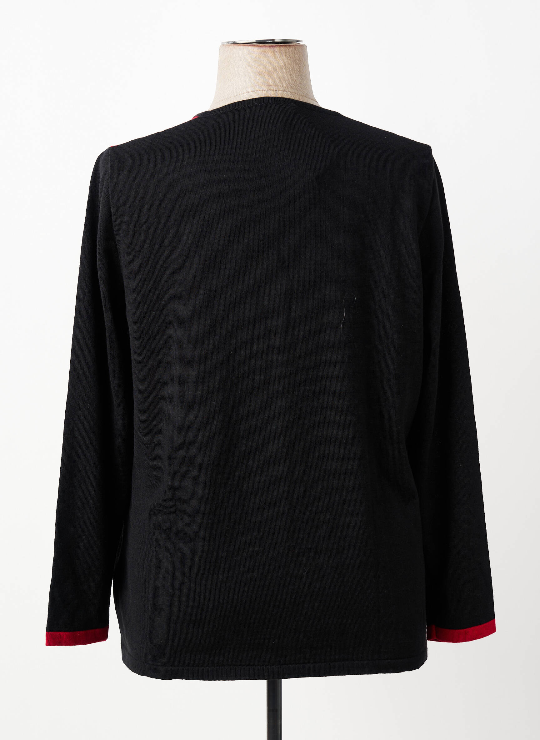 Gilet manches longues fermeture boutonnée sur le devant rouge PAUPORTÉ femme