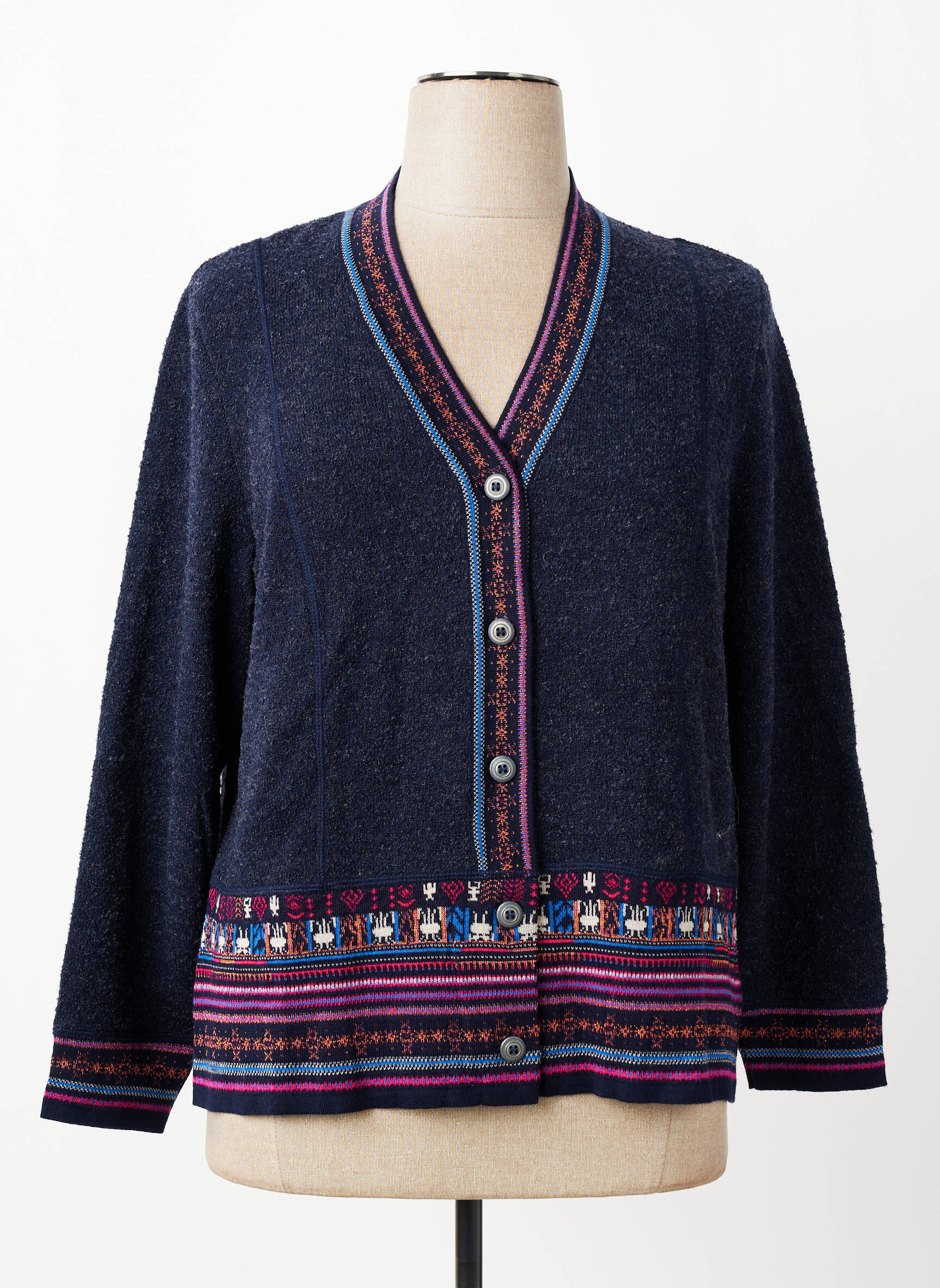 Gilet manches longues stretch bleu PAUPORTÉ femme