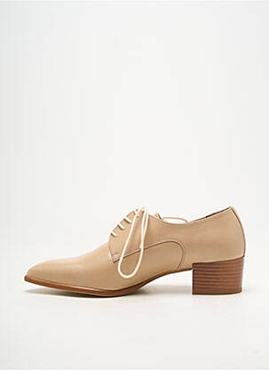 Derbies bout pointu talon de 4 à 6cm beige PERTINI femme