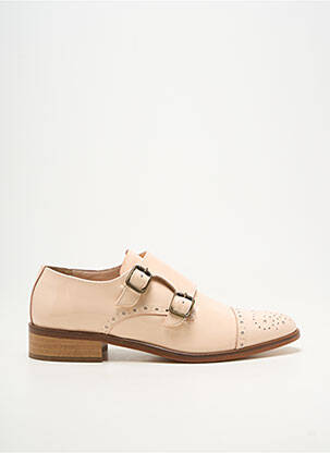 Derbies matière lisse talon plat jusqu'à 3cm rose PERTINI femme